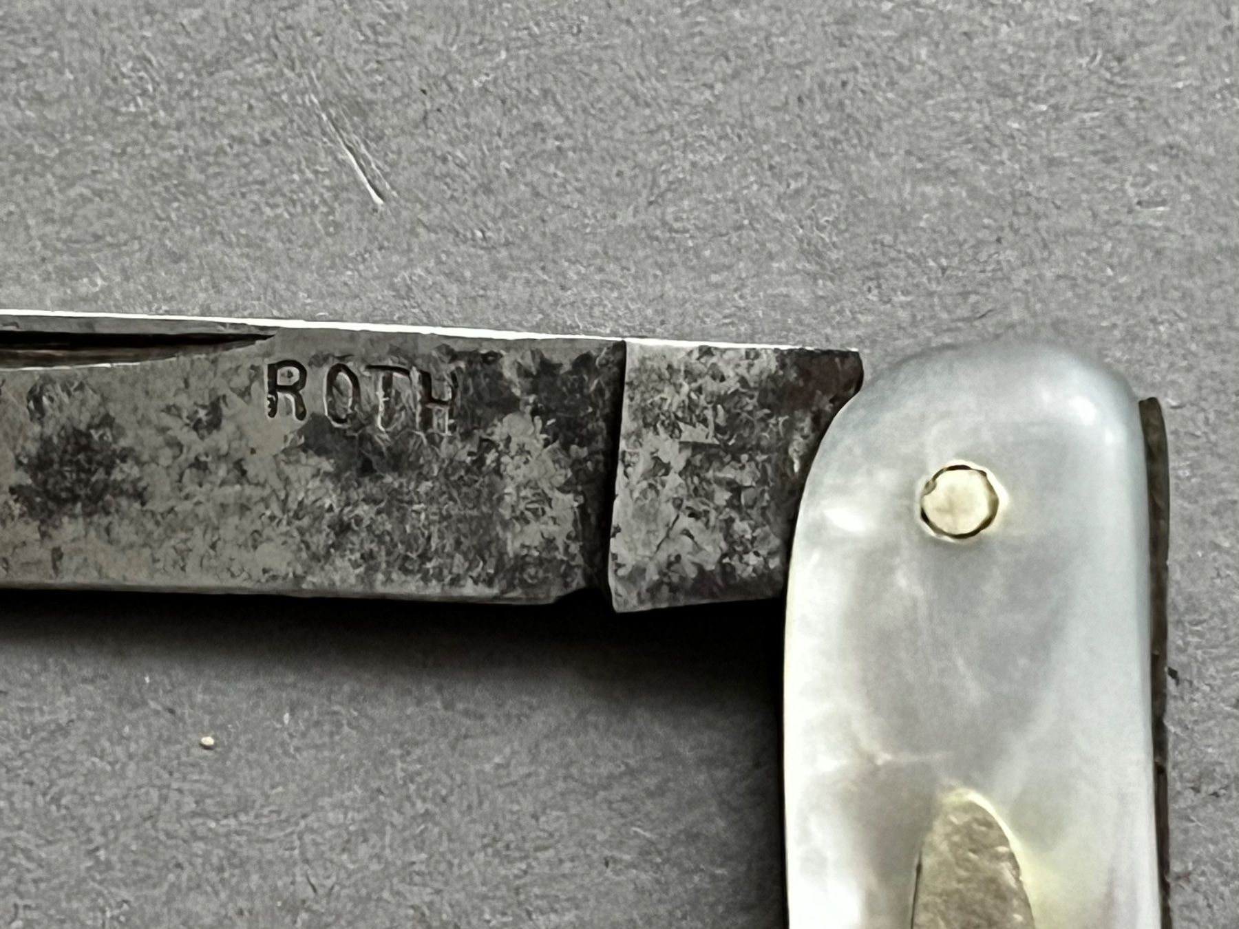 Coltelli tascabile: Altes ROTH/Buchs Perlmutt Sackmesser 65 mm - selten – Usato da Zürich venduto da FV.vintage 2