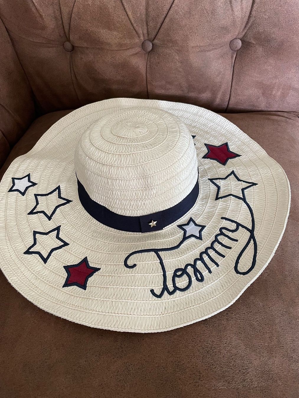 Copricapi, berretti & cappellini: Sonnenhut Tommy Stars Straw Hat – Nuovo e nell'imballaggio originale da zufikon venduto da Jacky.N