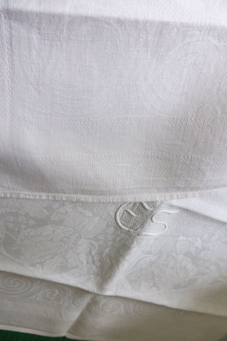Strofinacci: Antikes Leinen Geschirrtuch mit Initialen weiss 56 x 95 cm – Usato da Brunnadern venduto da pinkfaden 5