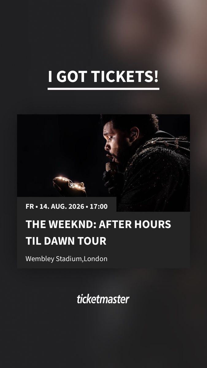 Billets: The Weeknd Konzertticket 14. August – Neuf avec emballage d'origine à Wettingen par v.sofia