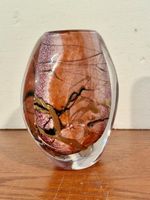 Stunning Swirl Glass Vase - signed Luzoro 