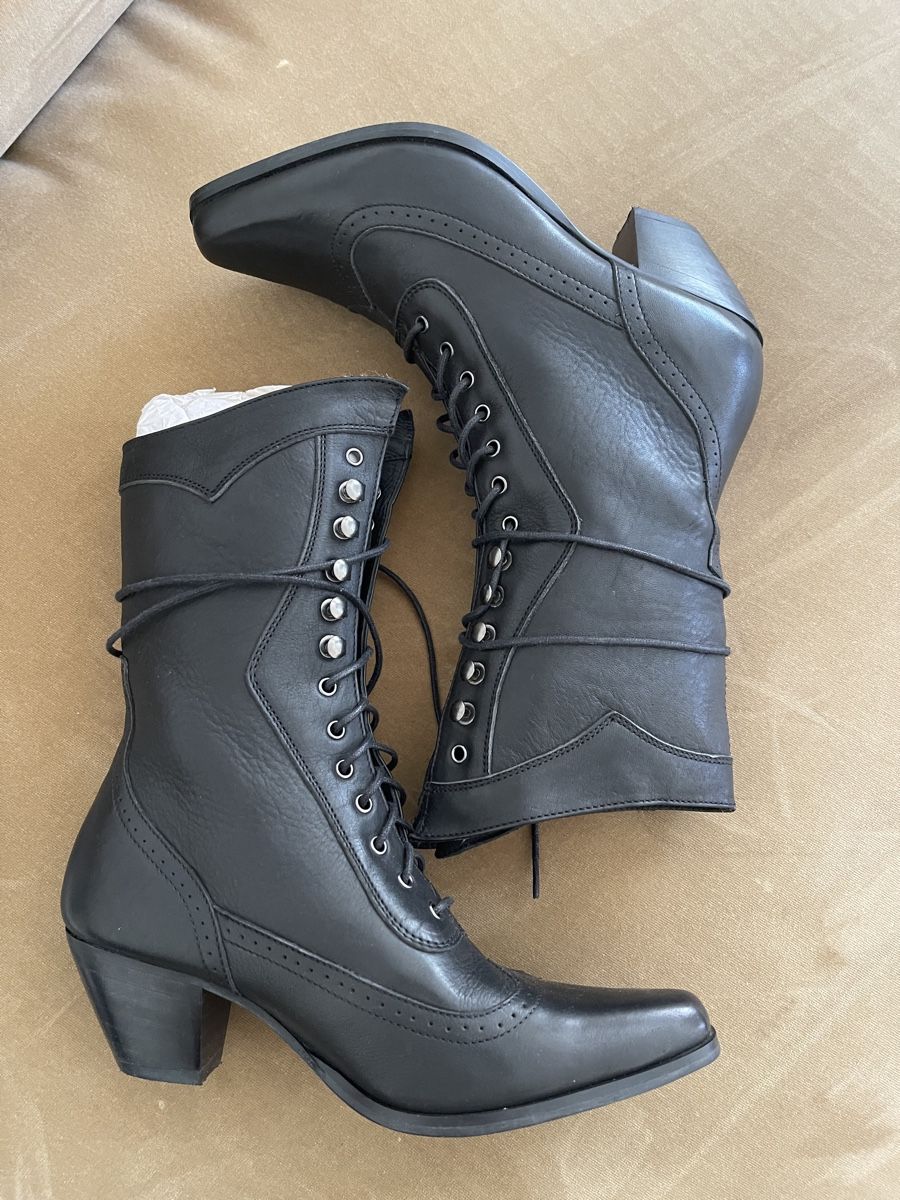 Scarpe da donna: Victorian black leather boots size 36-37 – Nuovo (secondo la descrizione) da Zürich venduto da tal_vm29