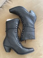 Victorian black leather boots size 36-37