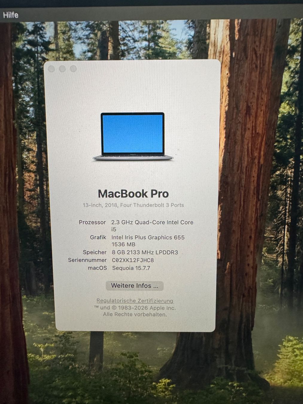 Apple Notebook: MacBook Pro 2018 – Usato da Schänis venduto da Animus1 1