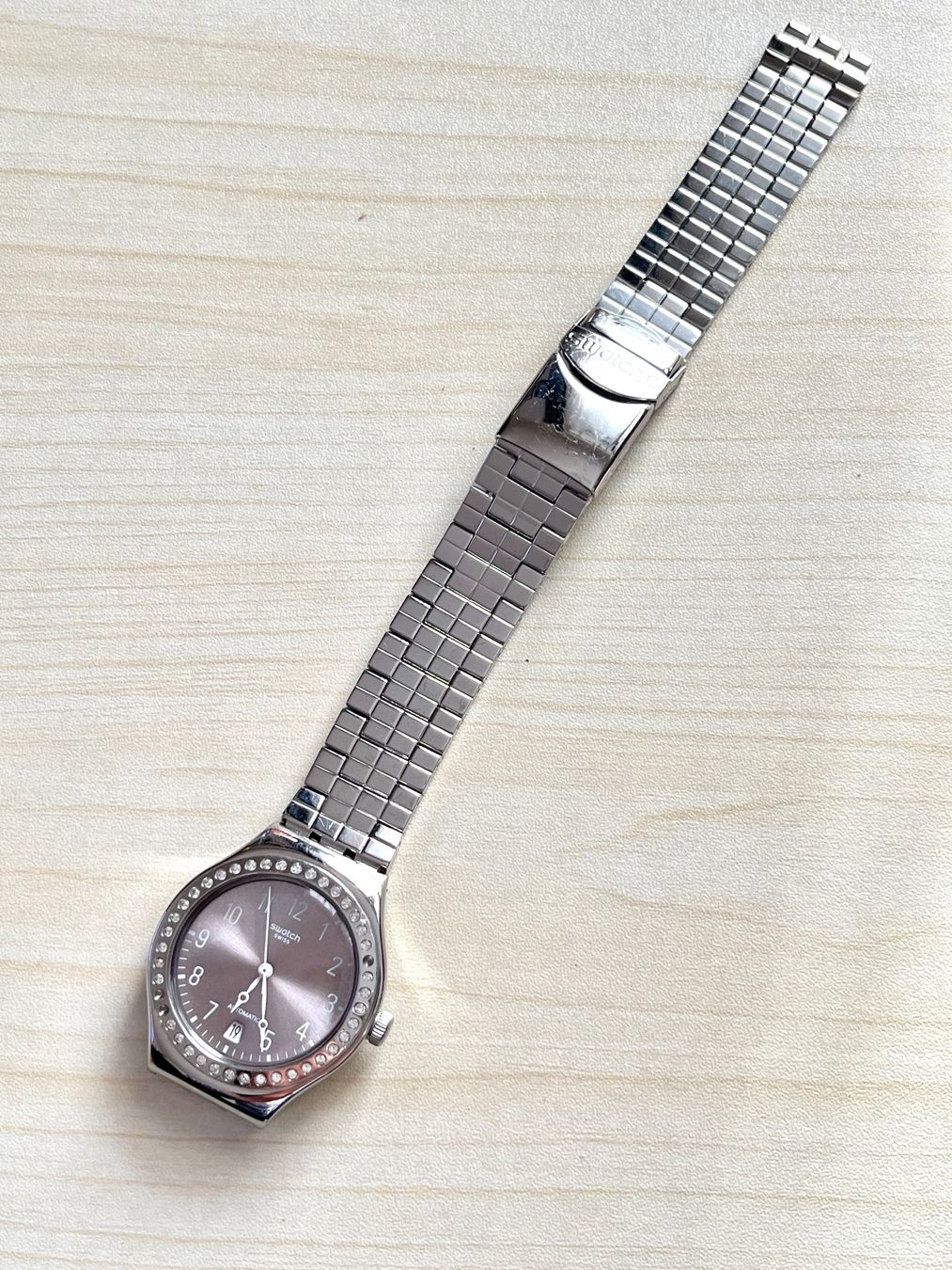 Swatch Uhren: Swatch Damenuhr Automatik Silber mit Steinen – Gebraucht aus Grenchen von chththl 9