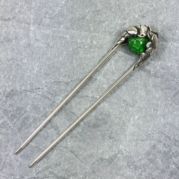 Accessori per capelli: Senza Limiti Haarforke "Piuma" versilbert grün – Usato da Liebefeld venduto da Ochotona