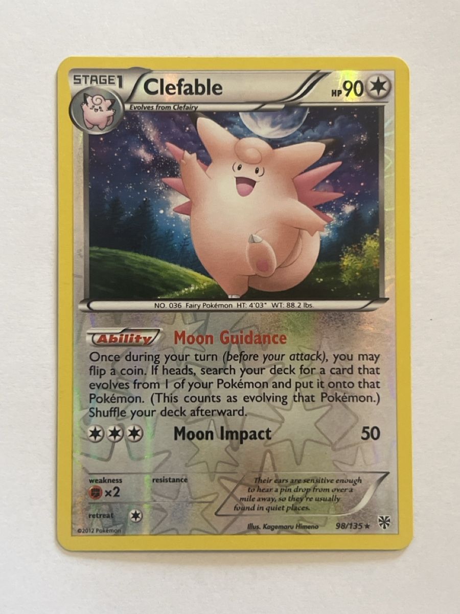 Pokémon Carte collezionabili: Pokemon Karte Clefable reverse Holo Plasma Storm – Usato da Almens venduto da dra_mql5