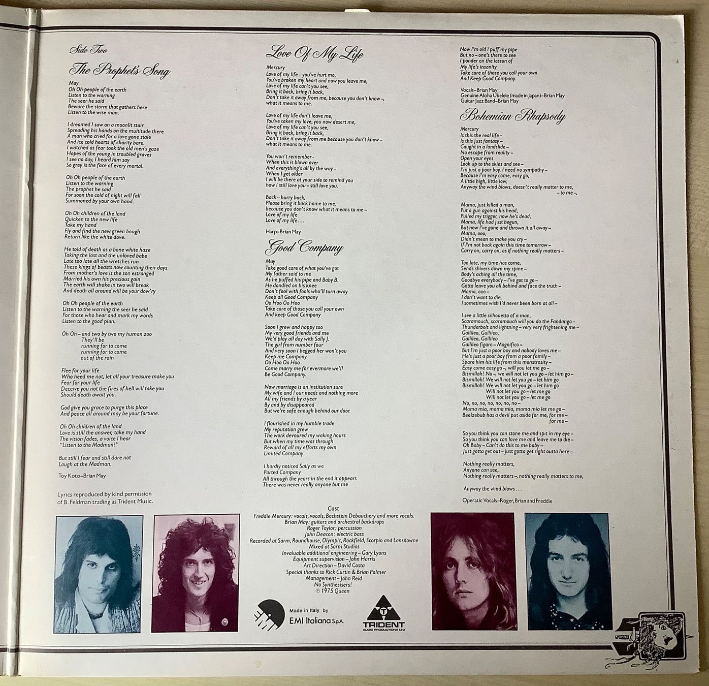 Schallplatten: Queen - A Night At The Opera - 1975 – Gebraucht aus Züberwangen von  2