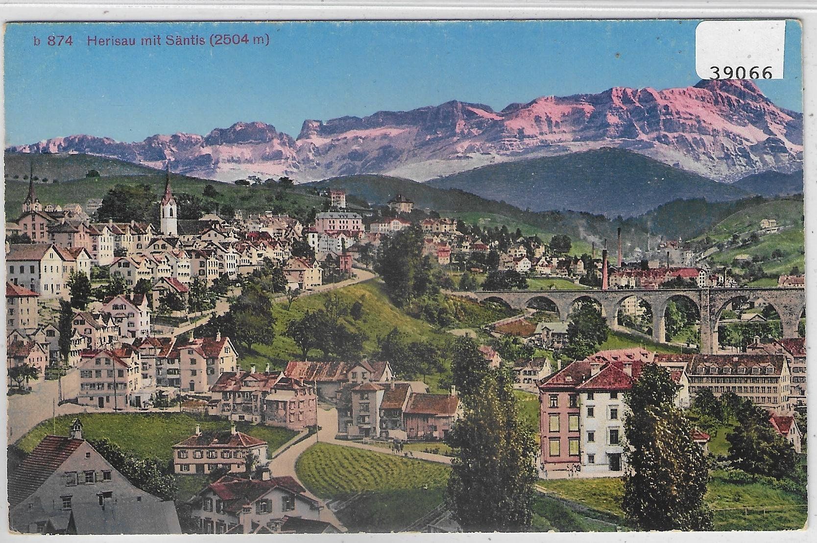 Cartes postales: Herisau mit Säntis - Litho – D'occasion à Ettingen par Kartenplanet