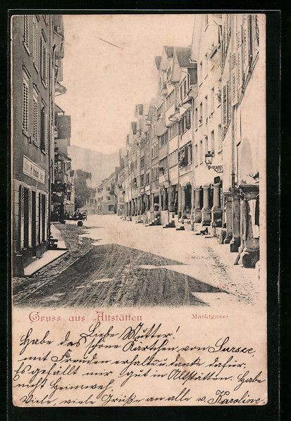 Cartoline postali: Altstätten, Strasse Marktgasse mit Gesc – Usato da Berlin venduto da bartko-reher