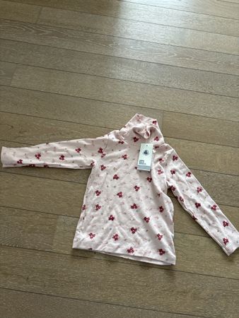 Petit Bateau Pullover pink floral print size 95cm new