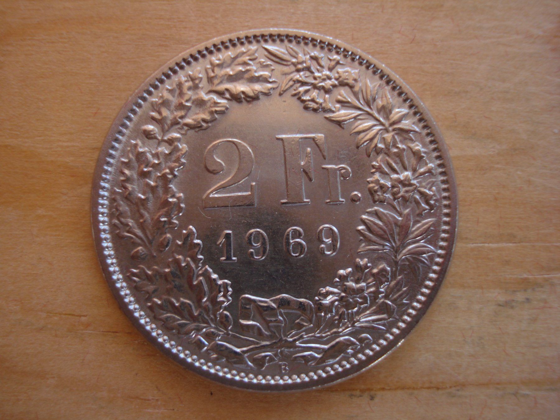 Alle Münzen: (C1) 2 Franken 1969 STGL – Gebraucht aus Erlach von Net-Coins