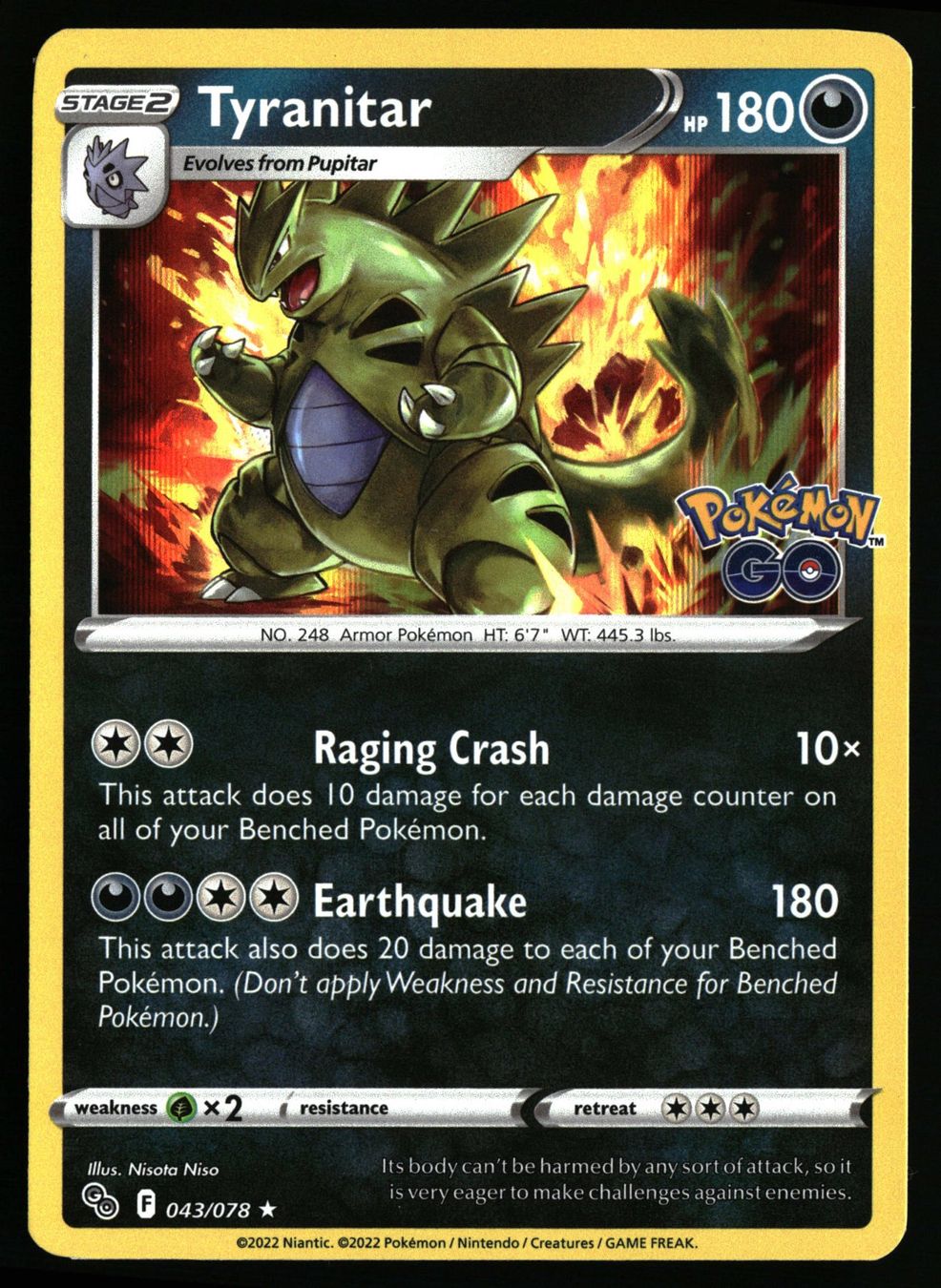 Pokémon Carte collezionabili: Tyranitar [Holo] #43 Pokemon Go – Usato da Feuerthalen venduto da Plazatoys