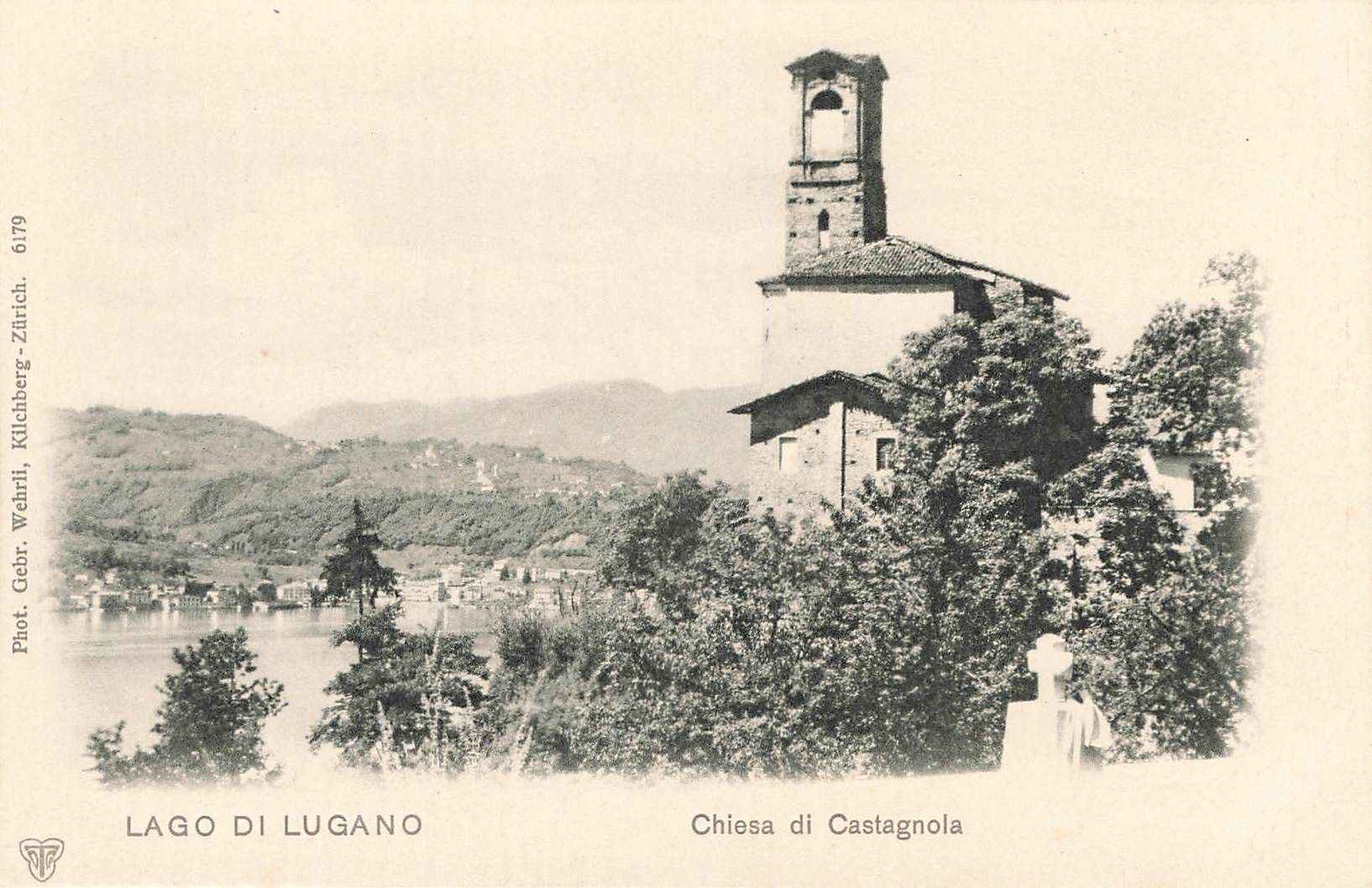Cartoline postali: Lago Lugano castagnola – Usato da Biasca venduto da Blenio71