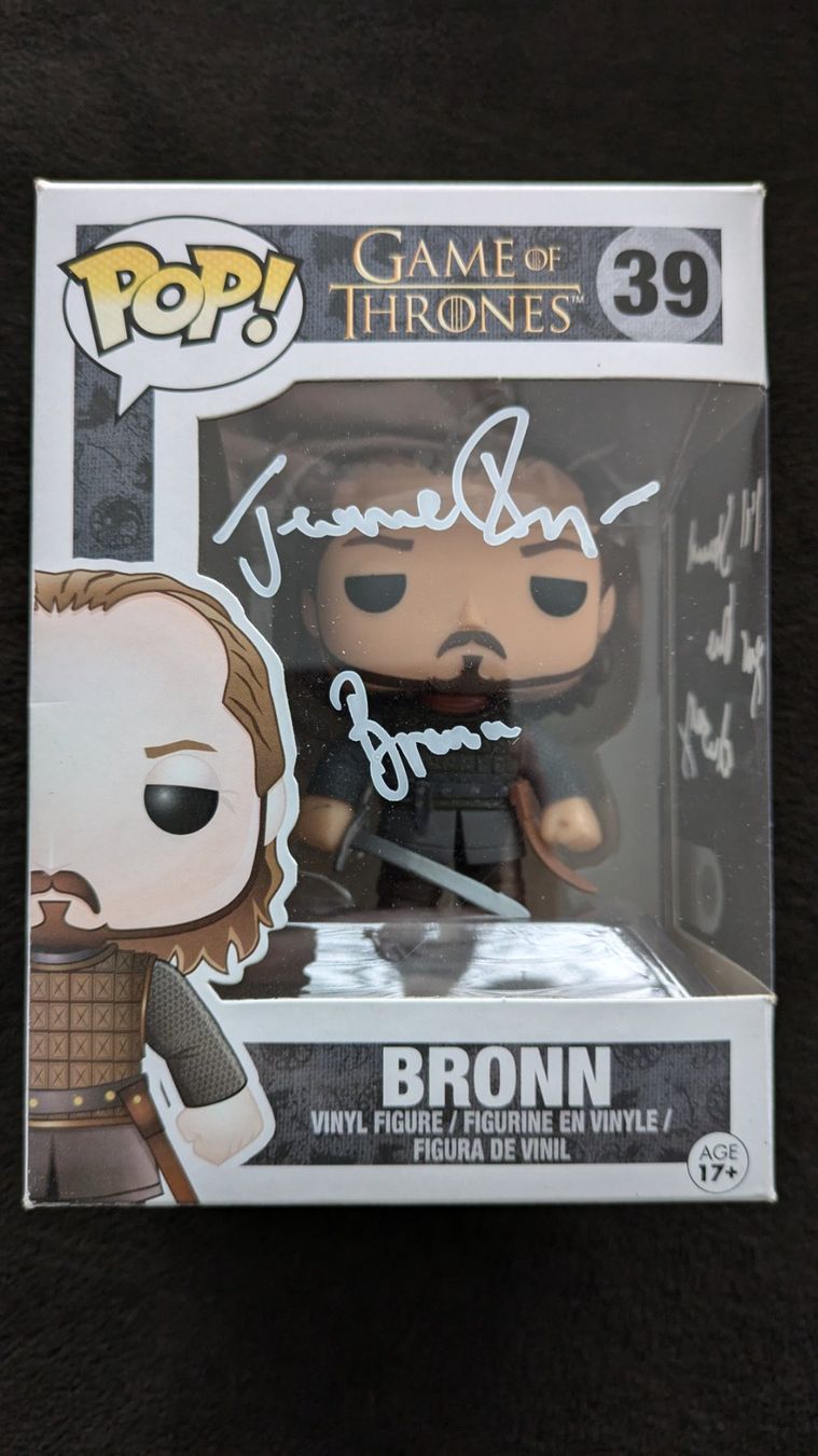 Funko Statuette: Funko Pop! GoT - Bronn #39 Signed and Authenticated – Nuovo e nell'imballaggio originale da Obfelden venduto da RCO85 1