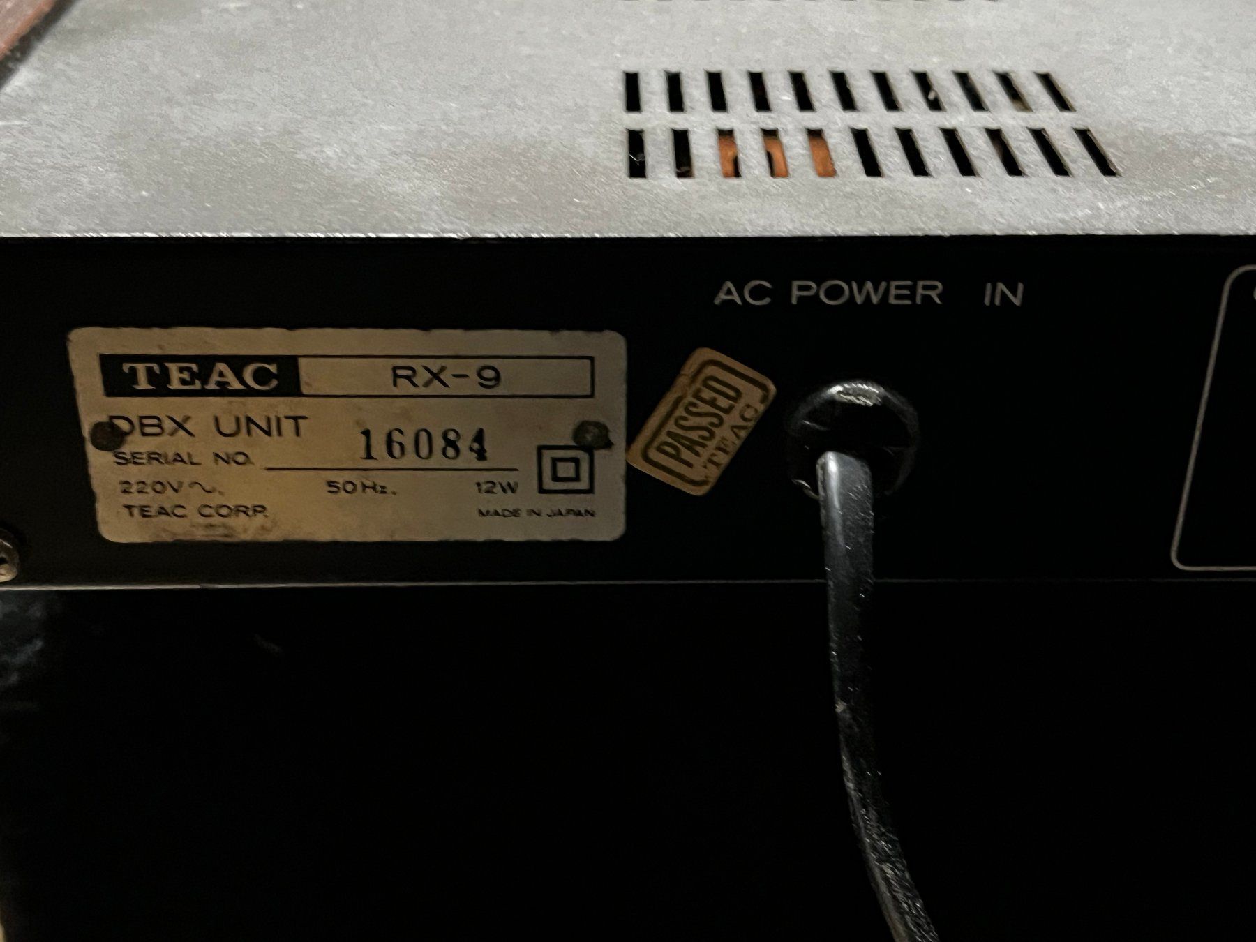 Teac Apparecchi a nastro: Teac RX9 DBX Unit – Usato da Zürich venduto da Voggy73 3