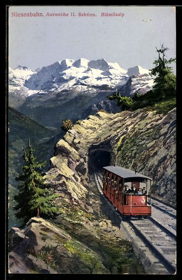 Cartoline postali: Niesenbahn, Ausweiche II. Sektion an der – Usato da Berlin venduto da bartko-reher