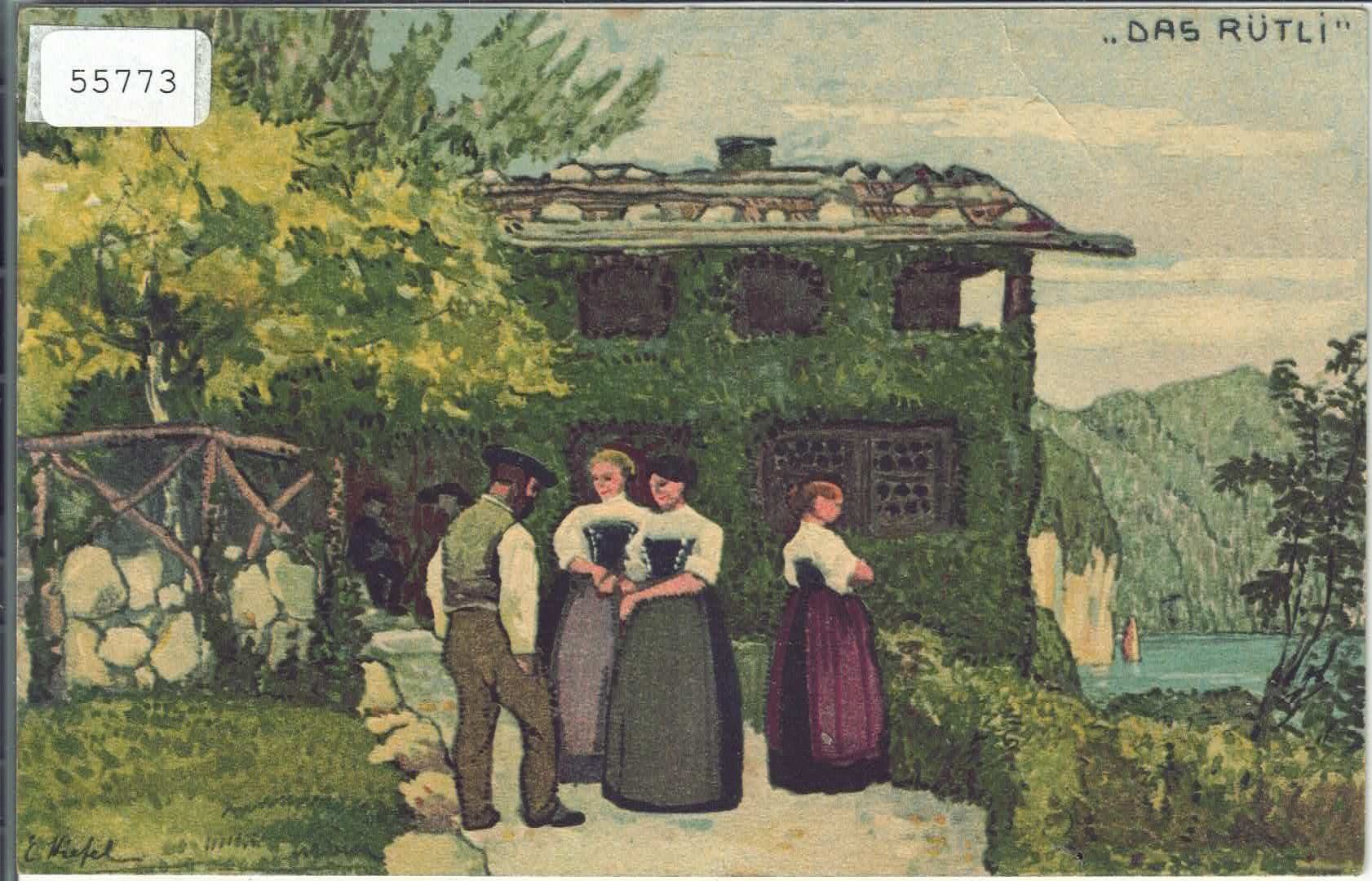 Alle Briefmarken: Bundesfeier 1913 - Das Rütli – Gebraucht aus Ettingen von Kartenplanet