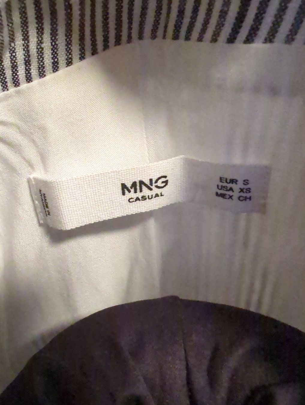 Mango Completi & Tailleur: Schicker Leinenblazer, Gr. S, blau weiss gestreift – Nuovo (secondo la descrizione) da Zürich venduto da rah_5p85 1