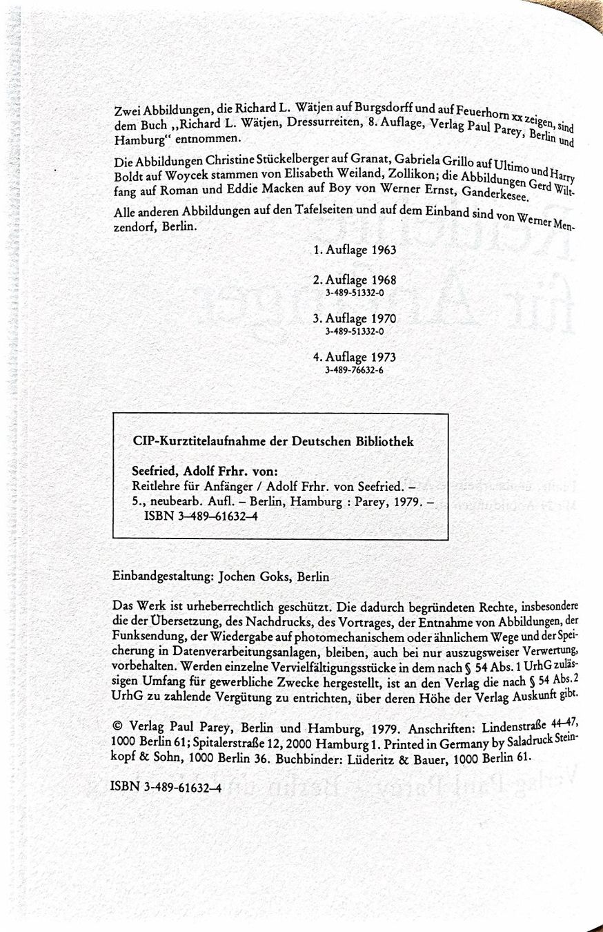 Libri: Reitlehre für Anfänger – Nuovo (secondo la descrizione) da Sarnen venduto da Livres 2