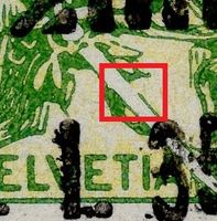 35 Rp. Helvetia mit Schwert mit ABART