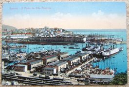 AK GENOVA - IL PORTO DA VILLA ROSAZZA 1912
