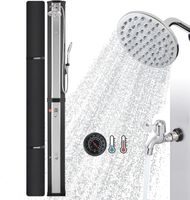 AREBOS 60 L Solardusche schwarz/silber