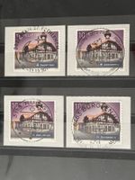 -.10 Dauermarke "Schweizer Bahnhöfe" 4x mit Vollstempel