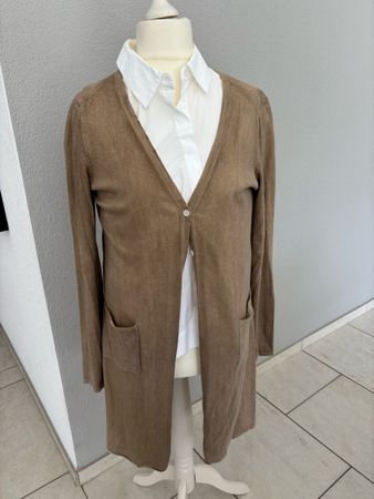 Hemisphere Cardigan Baumwolle Kaschmir braun Grösse 40