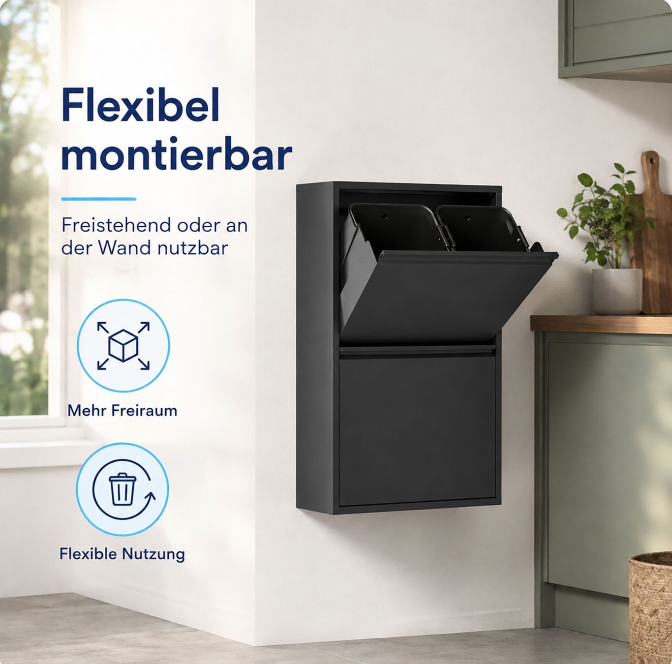 Cestini per rifiuti: Mülleimer 4 Fächer 4x18 l – Nuovo e nell'imballaggio originale da Bülach venduto da StoreInShop.com 6