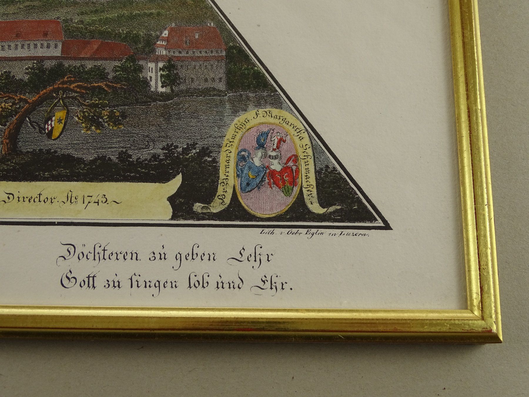 Incisioni: RATHAUSEN, EBIKON, LITHOGRAPHIE UM 1828 – Usato da Grüningen venduto da Kartensammler 5