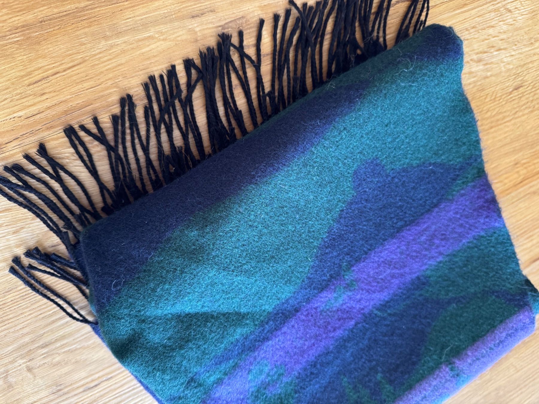 Foulard & Sciarpe: Woll-Mix Schal, blau/violett, – Usato da Bubikon venduto da hachia888 7