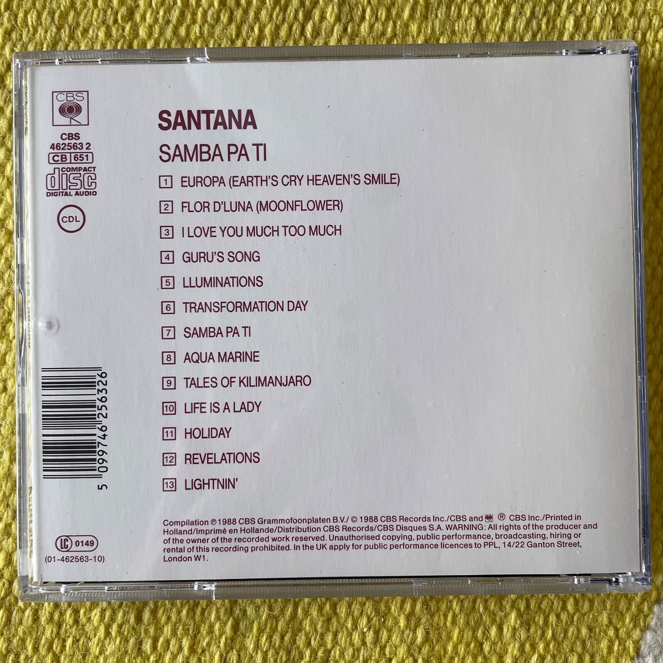 CD: SANTANA-SAMBA PA TI – Usato da Rorschacherberg venduto da CD-Roli 1