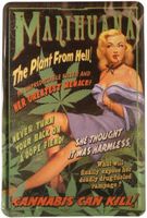 Blechschild-MARIHUANA-CANNABIS CAN KILL