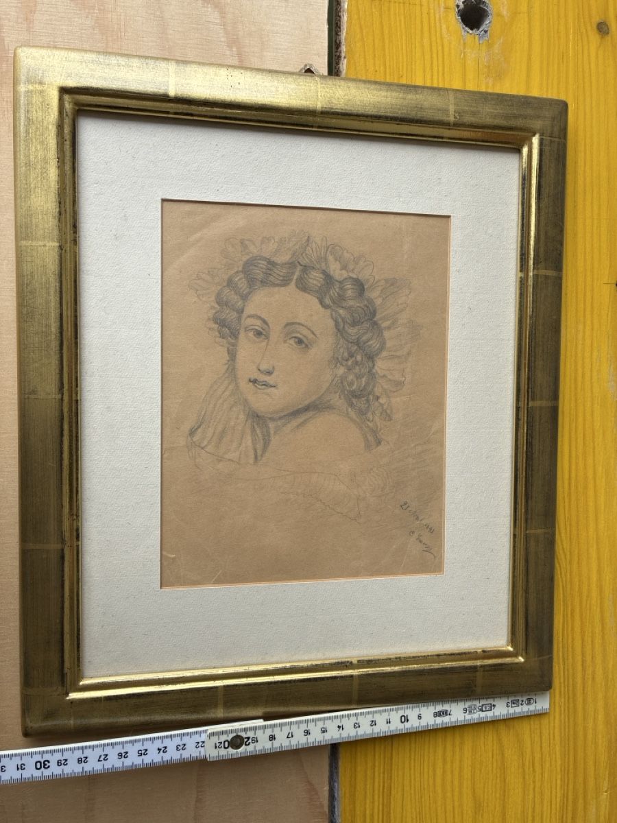 Gemälde: Dessin Encadré d'Époque -  Élégance  – Gebraucht aus Lully FR von myr_pzt8 5