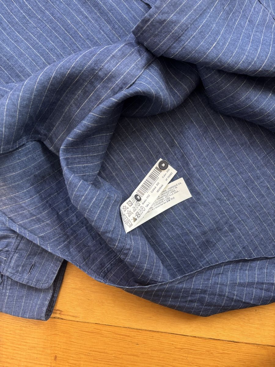 Massimo Dutti Hemden: Massimo Dutti Leinenhemd blau gestreift Grösse L – Gebraucht aus Genève von joh_h8mg 3