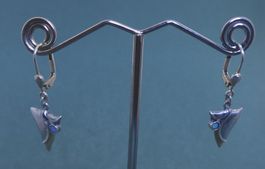 Ohr Ringe 925 Silber mit synthetischen Steinchen