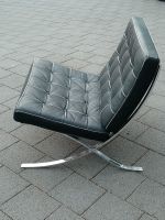 🏛️ Barcelona Chair Imitat (Replica) | schwarz massiv 🖤