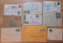 Lot Briefe Nachporto Kanton Zug