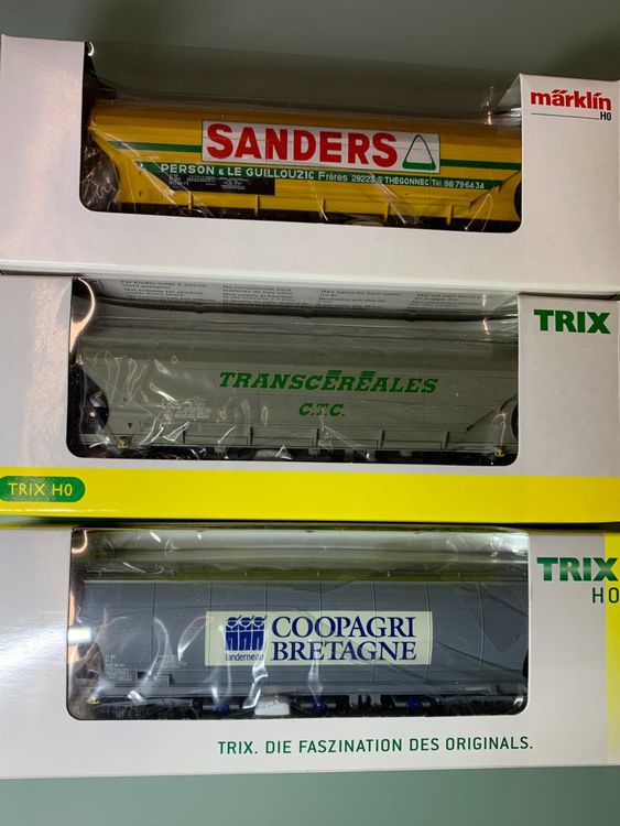 3x SNCF Céréaliers / Silowagen *TRANSCEREALES *SANDERS *COOP Kaufen auf Ricardo