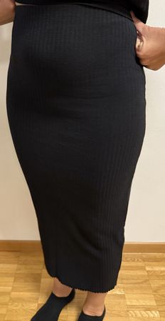 Jupe noire Zara côtelée, taille S