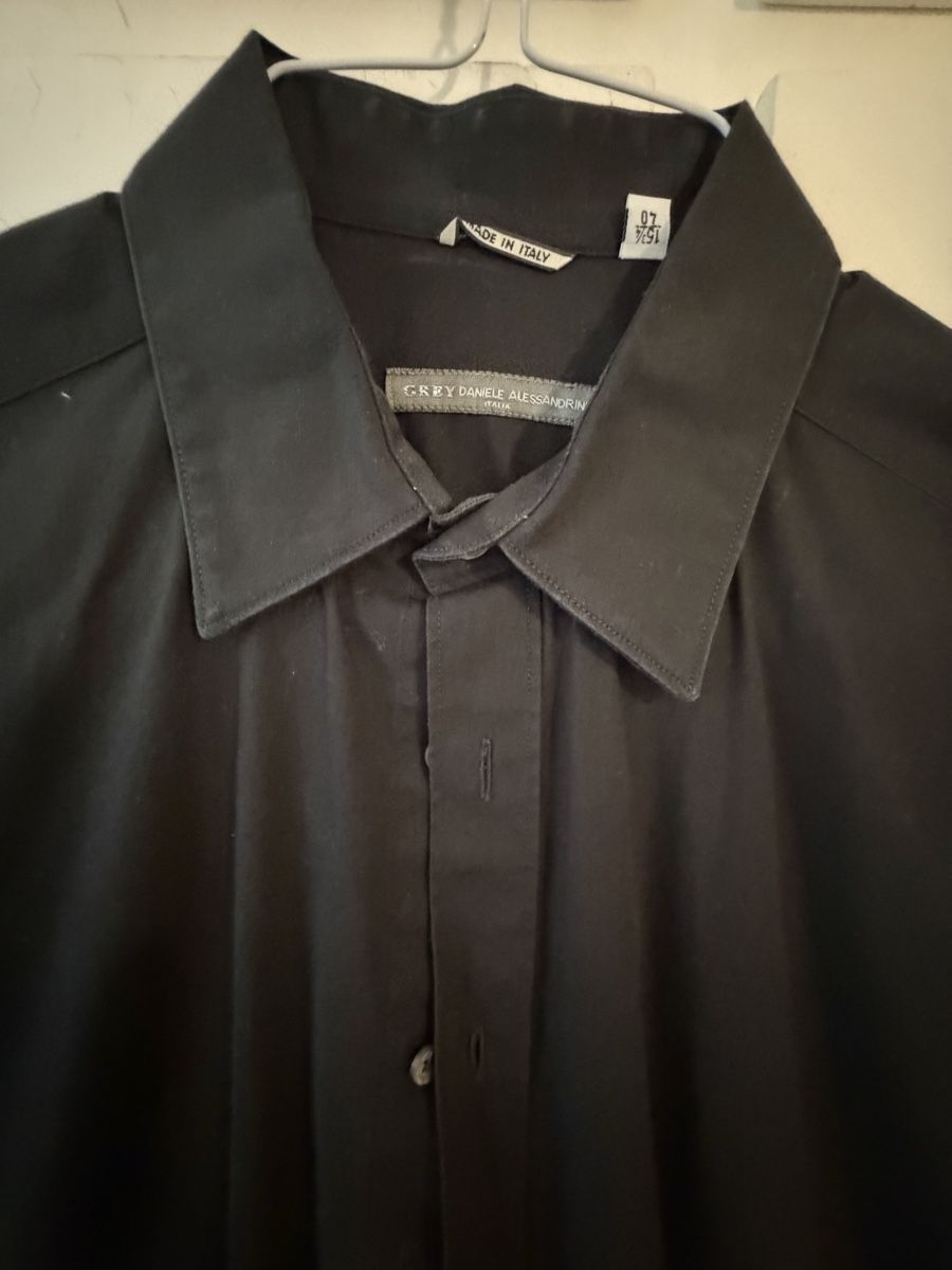 Camicie: Camicia Daniele Alessandrini uomo nero taglia – Usato da Lugano venduto da can_xdd8 1
