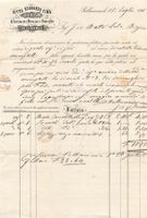 LITOGRAFIA lettera da Bellinzona a Biasca ditta Cima 1861