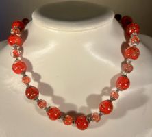 Ravissant Collier Vintage en Verre de Murano Sommerso 50-60s