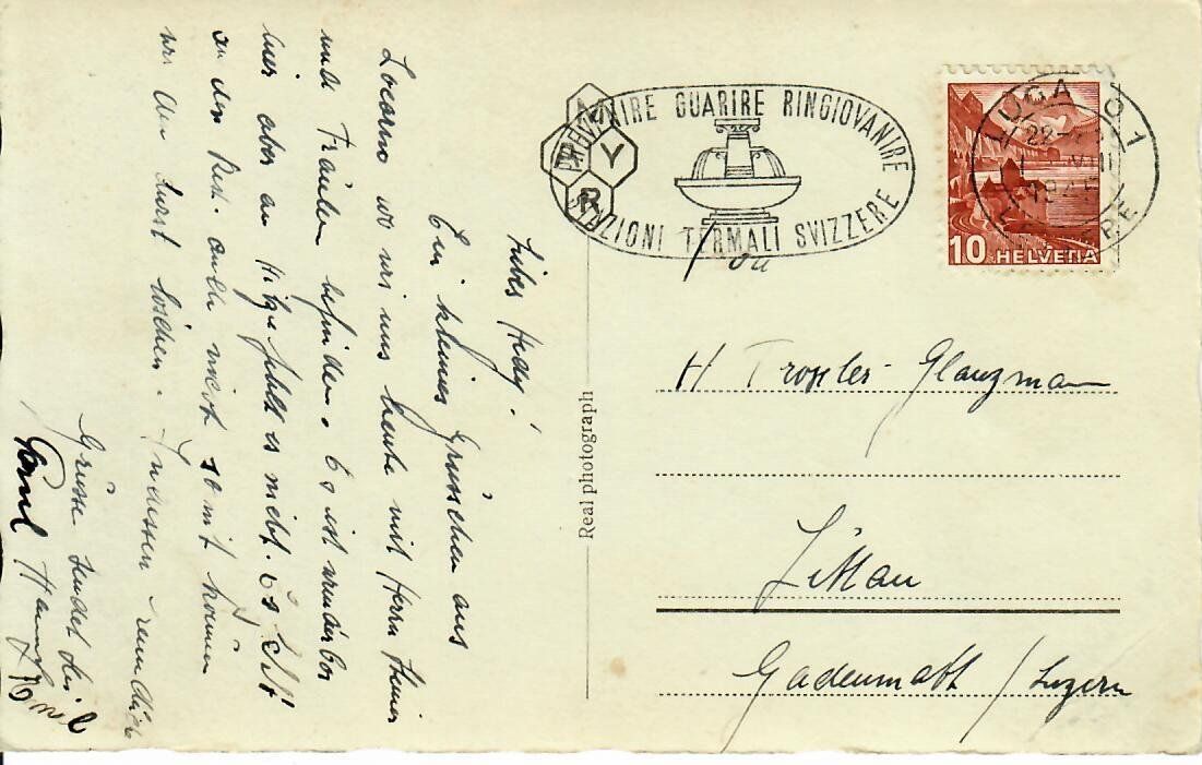 Cartoline postali: Bellinzona – Usato da Hochdorf venduto da Ziegel-16 1