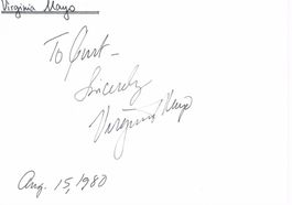 Virginia Mayo 1920-2005 Autogramm signiert Karte 10x15cm