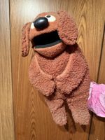 Handpuppe Hund braun Plüsch guter Zustand
