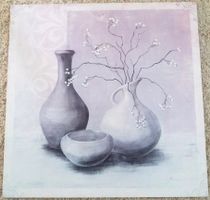 Wandbild Vasen Motiv 69 x 69 cm  Shabby Chic