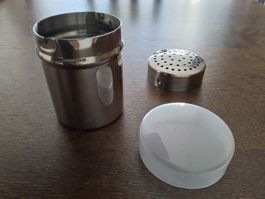 Vintage Turmix Edelstahlstreuer & Aromadose mit Doppeldeckel