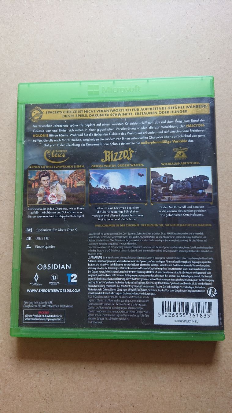 Jeux: The Outer Worlds xbox one – D'occasion à Chur par FreakofRarity 1